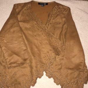 Brown cardigan 3/4 sleeve